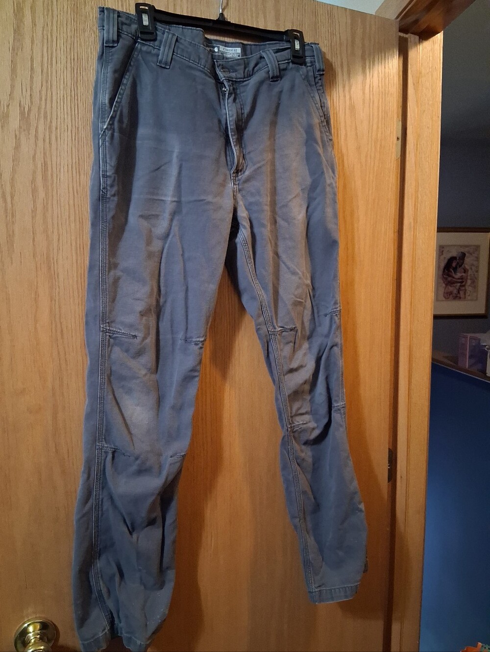 Carhartt Slim Tapered Rigby Canvas Utility Pants, Rugged Flex durable stretch 34